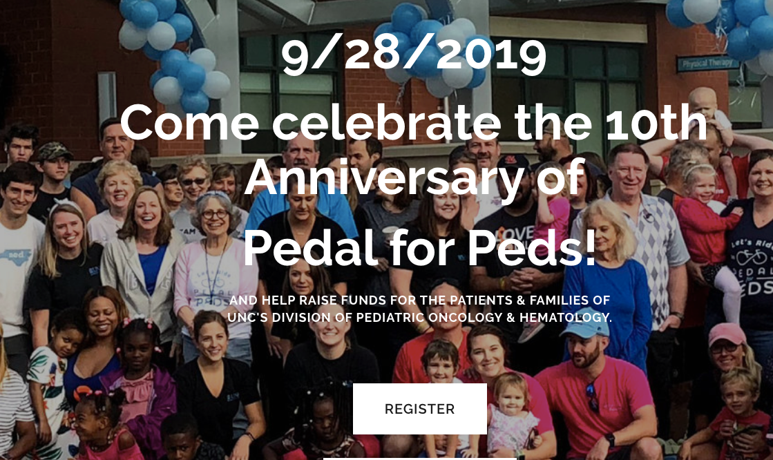PEDAL FOR PEDS - CELEBRATING OUR 10TH ANNIVERSARY 9/28/2019!